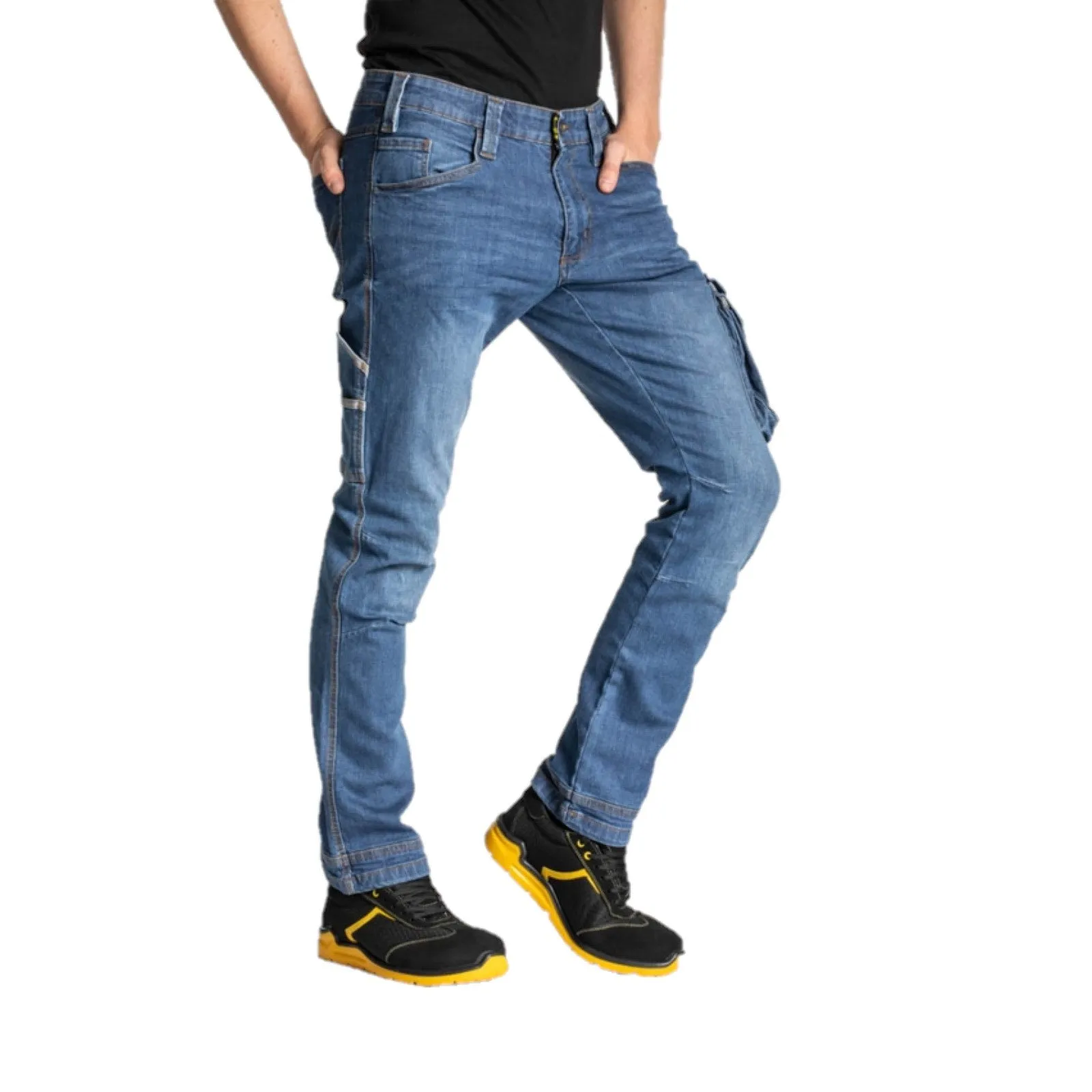 Pantalone da lavoro multi tasca Blue Jeans elasticizzati e resistenti JOB Lewis Workwear