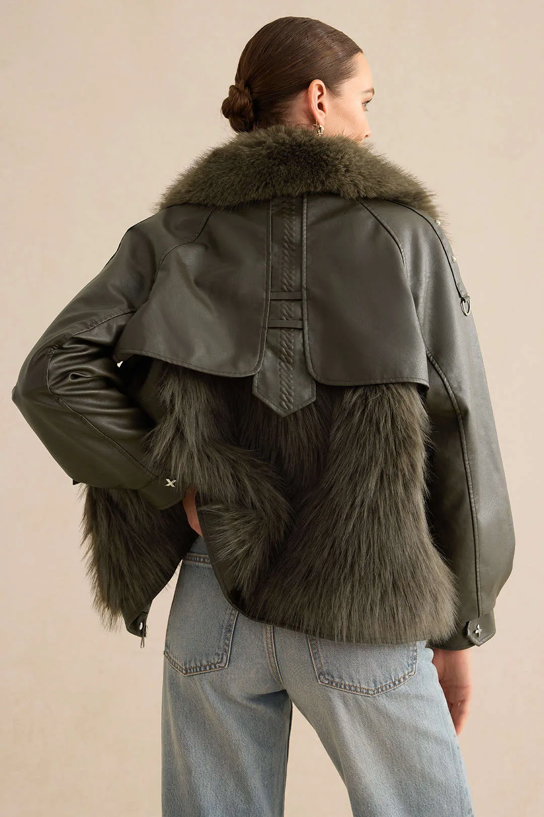 Pauline - Stylish Patchwork Design Woman's Coat