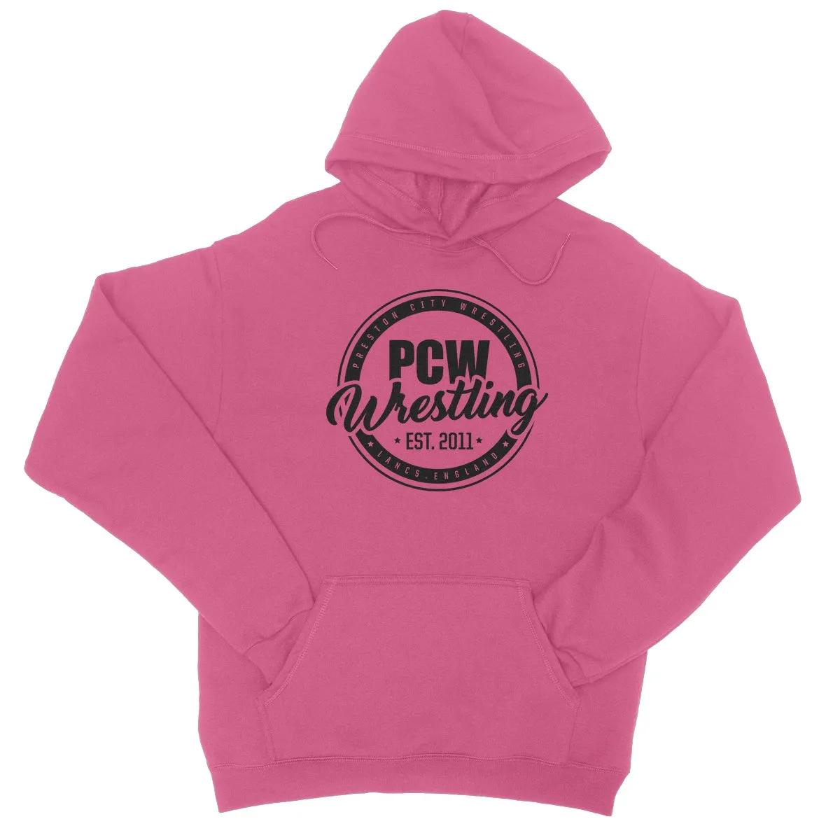 PCW UK Black Roundel Logo College Hoodie