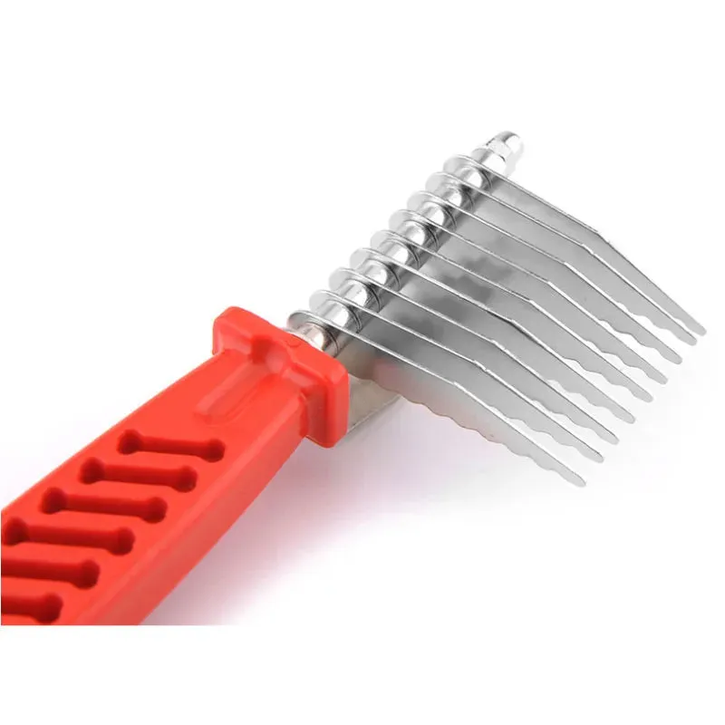 Pet Dematting Comb for Cats and Dogs Long Hair Fur Rake