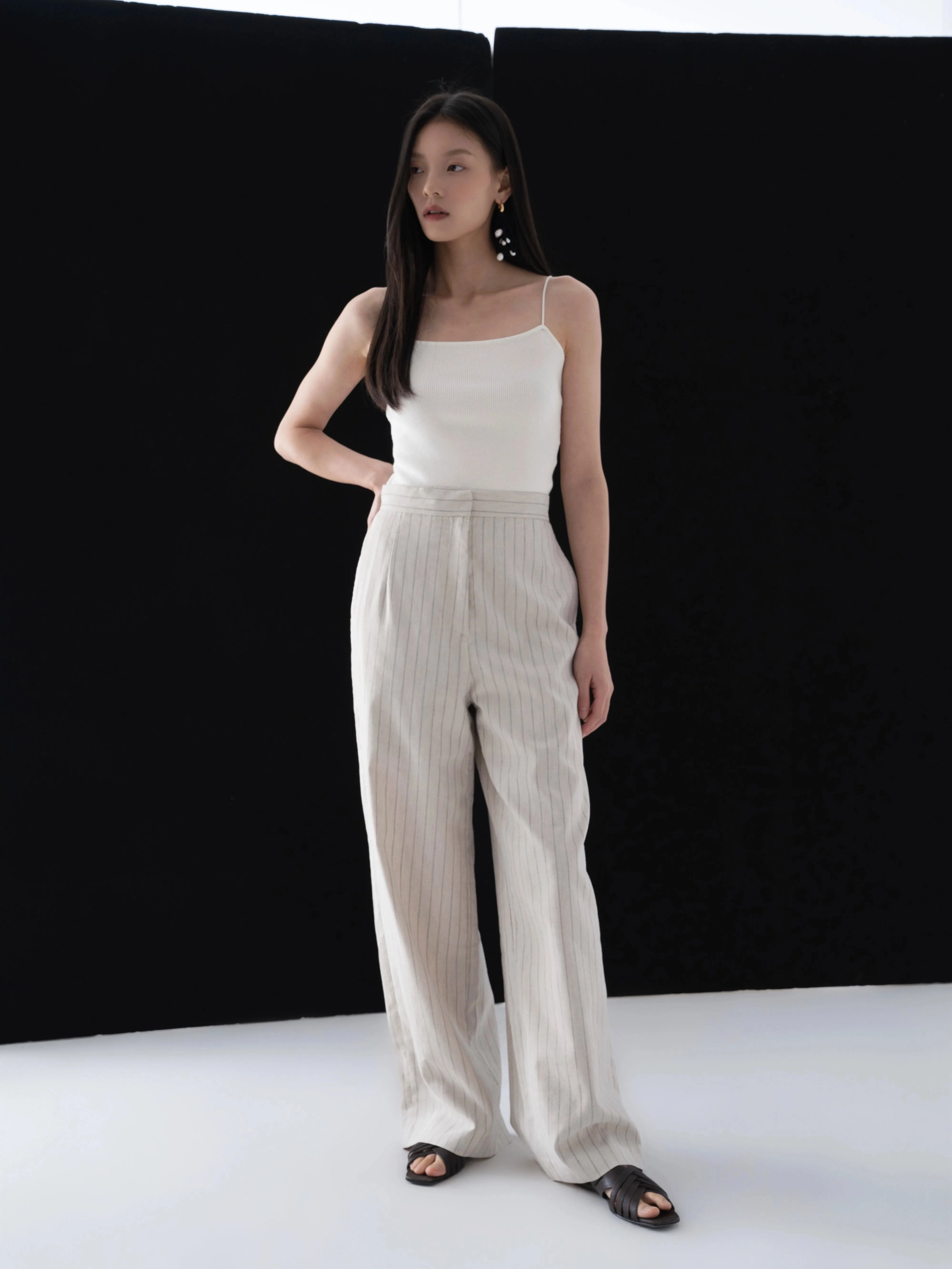 Pinstriped Vest and Skirt Set