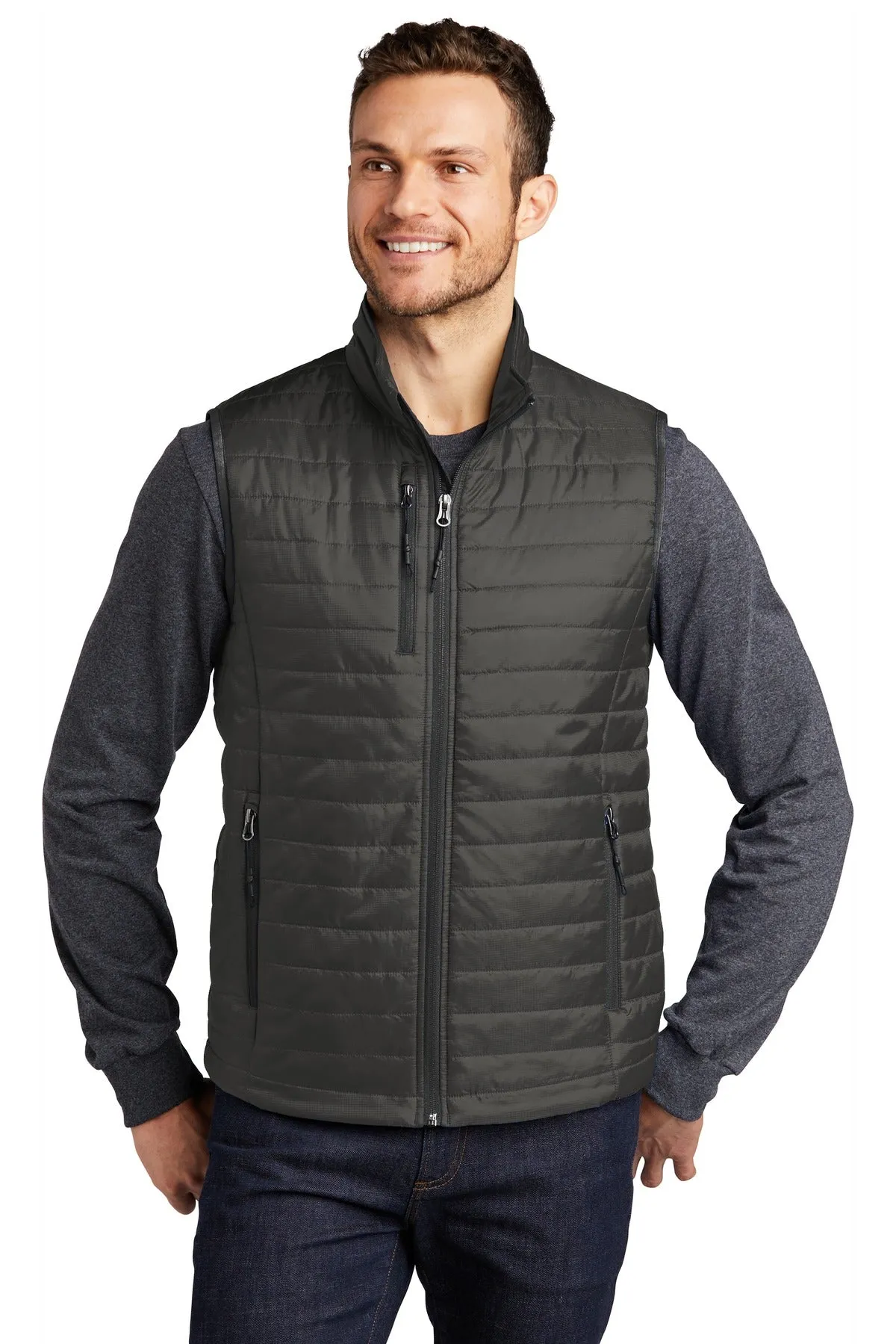 Port Authority  Packable Puffy Vest J851 Sterling Grey/ Graphite