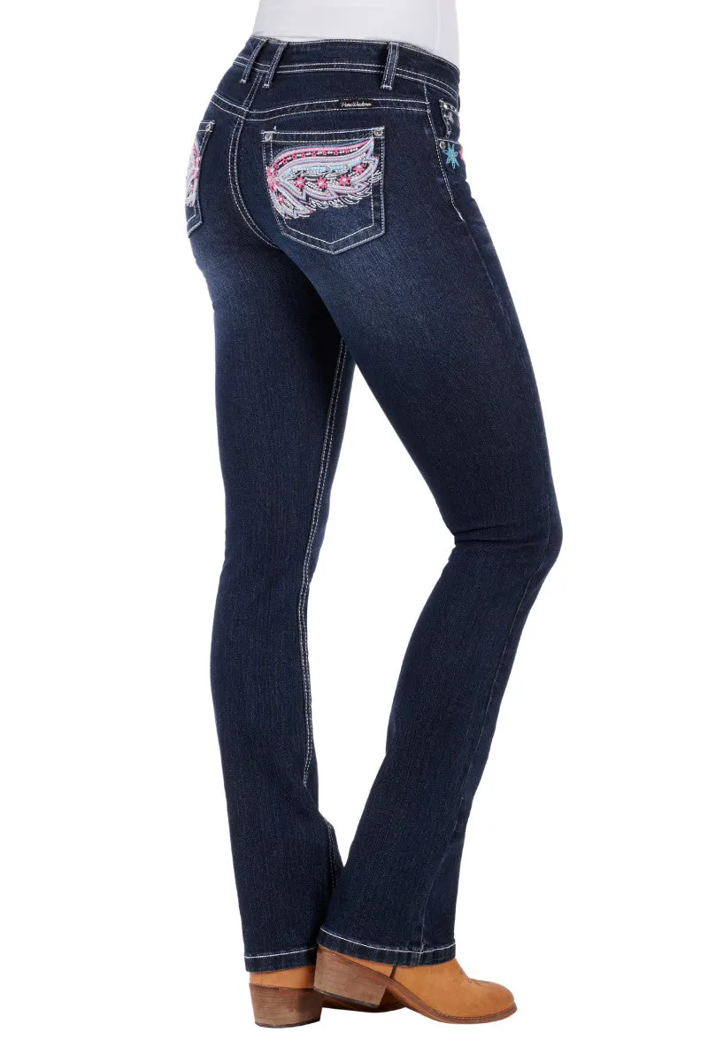 Pure Western Odelia Boot Cut Ladies Jean Darkest Night