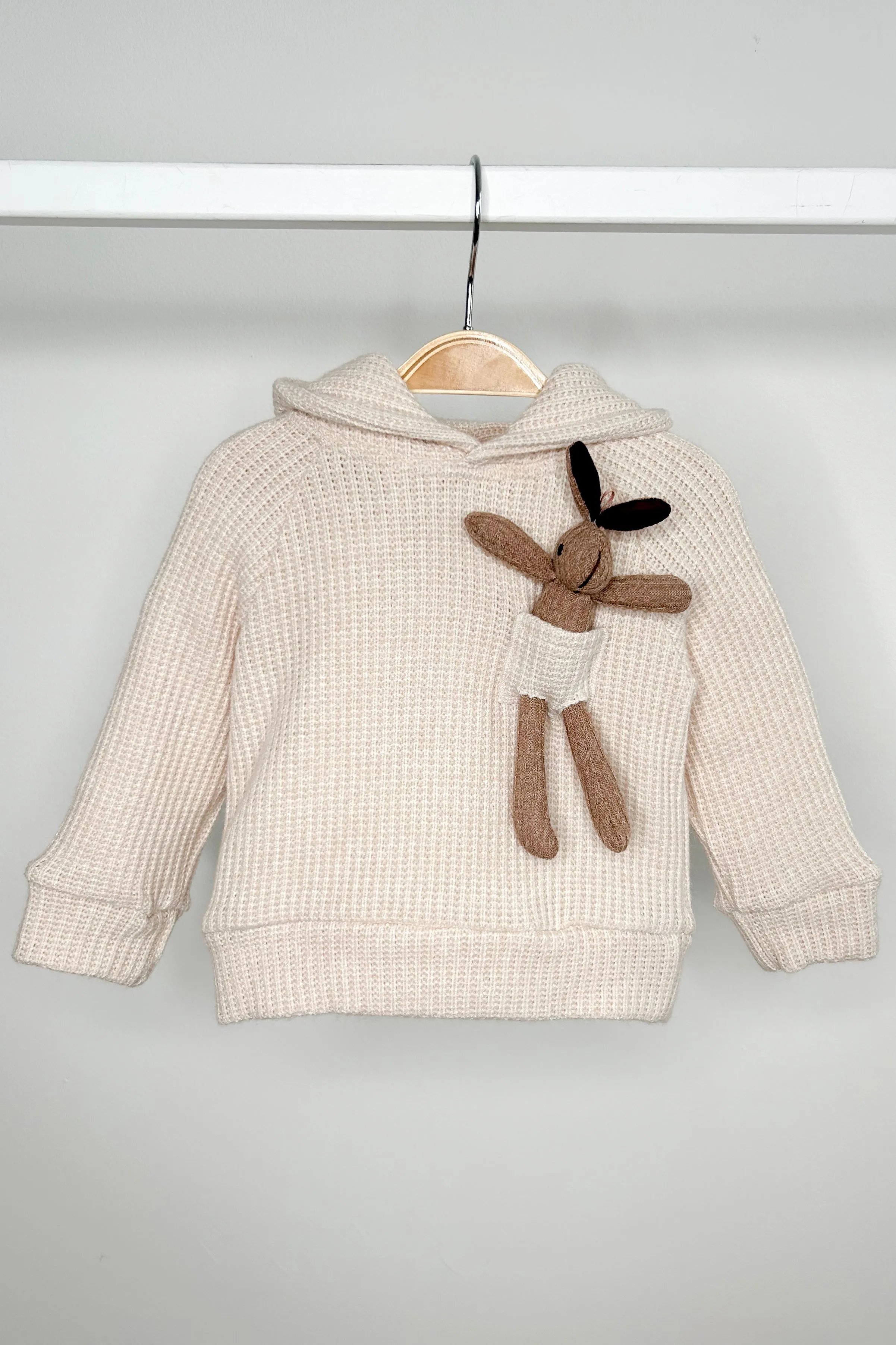 "Espen" Sand Knit Bunny Hoodie