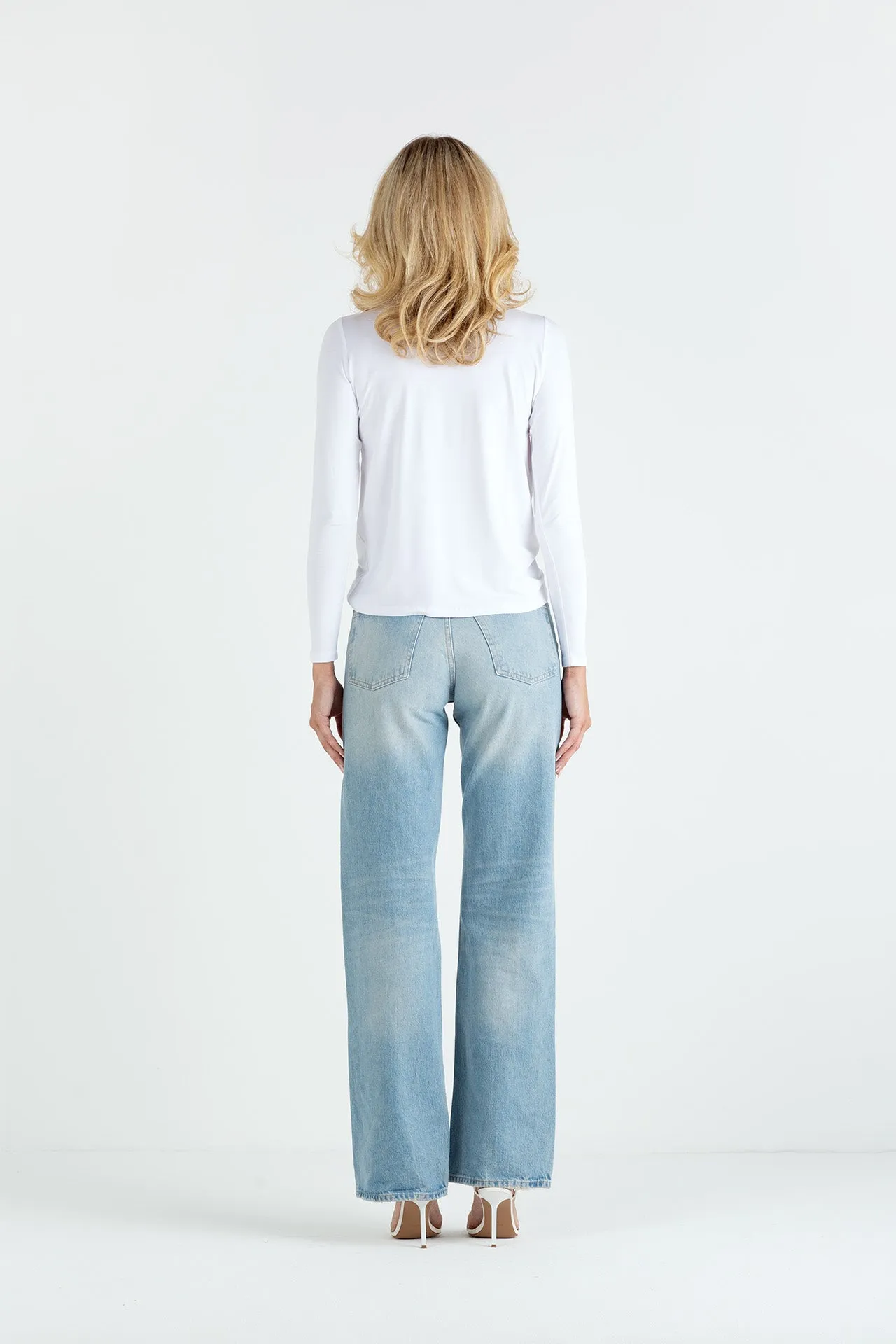 "The Stefanie Longsleeve"- Cut Out Detail T-shirt (White)