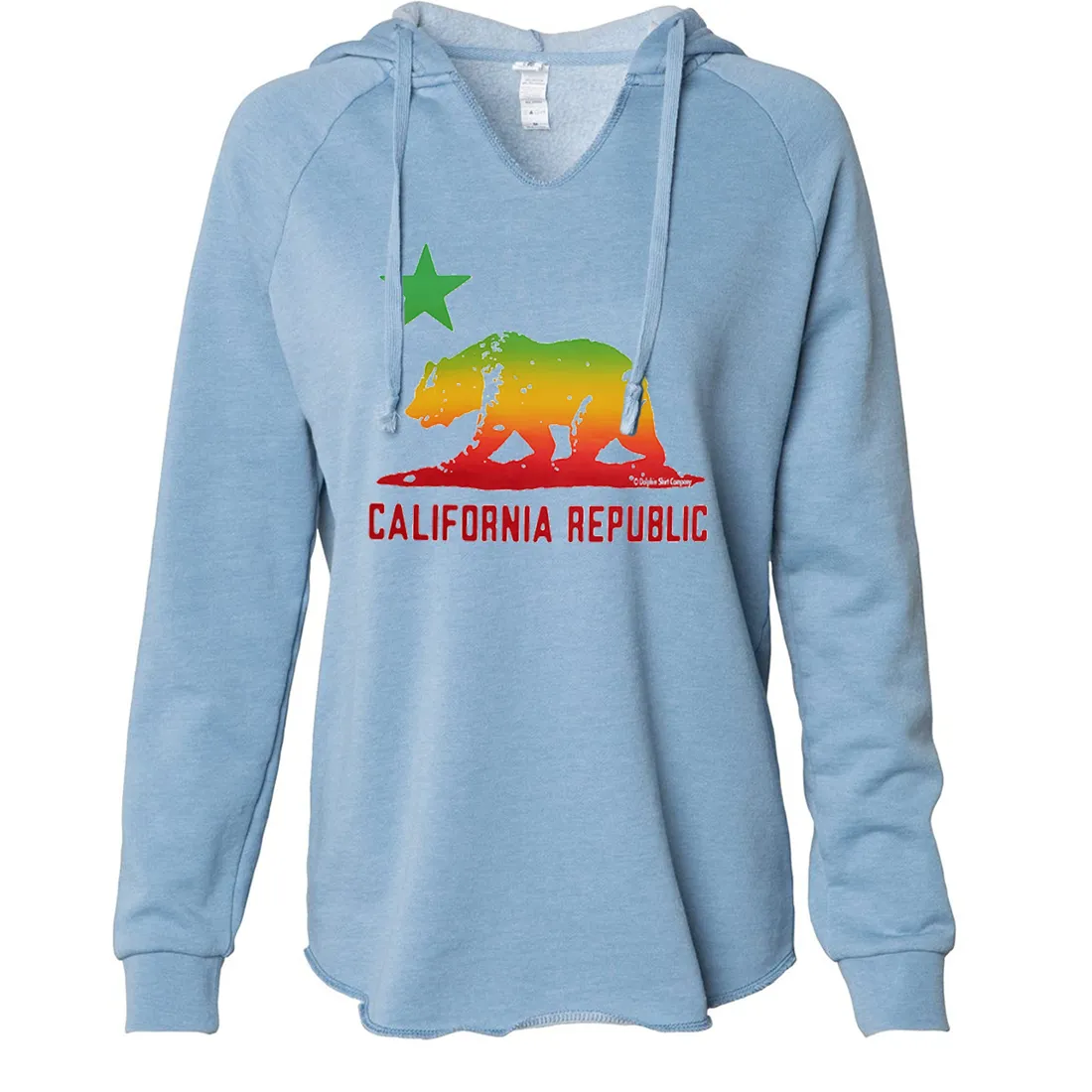 Rasta Bear Flag Silhouette Women's Soft Hooded Pullover