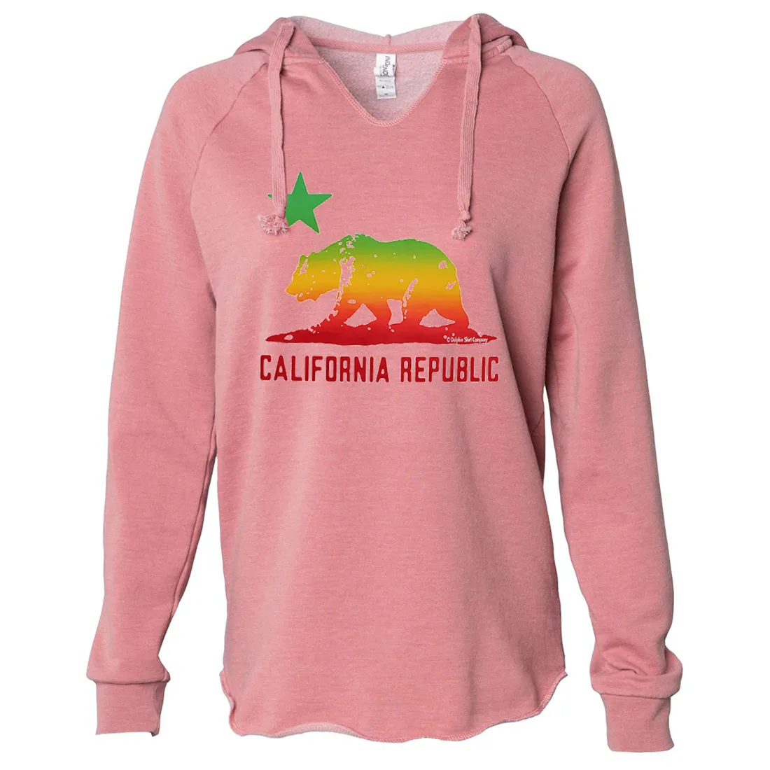 Rasta Bear Flag Silhouette Women's Soft Hooded Pullover