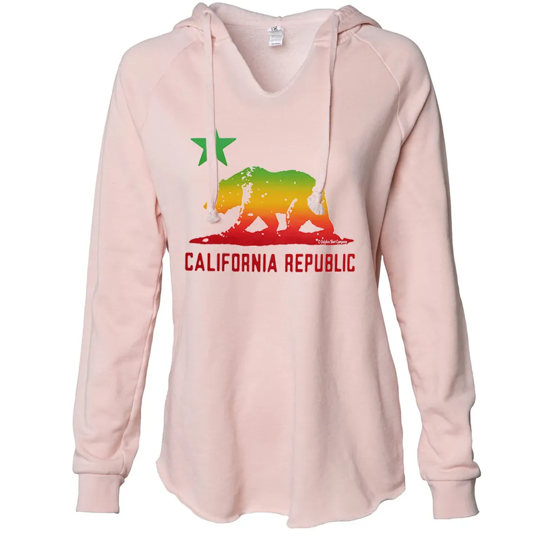 Rasta Bear Flag Silhouette Women's Soft Hooded Pullover