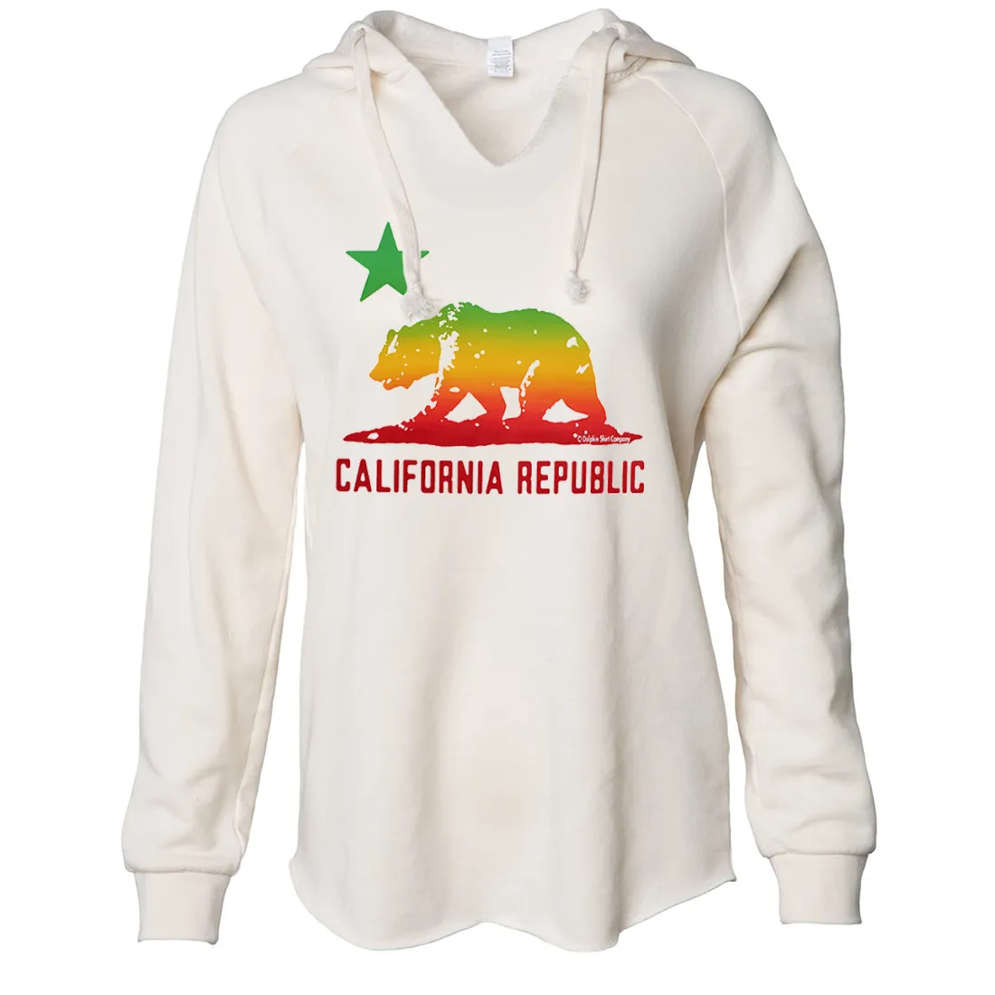 Rasta Bear Flag Silhouette Women's Soft Hooded Pullover