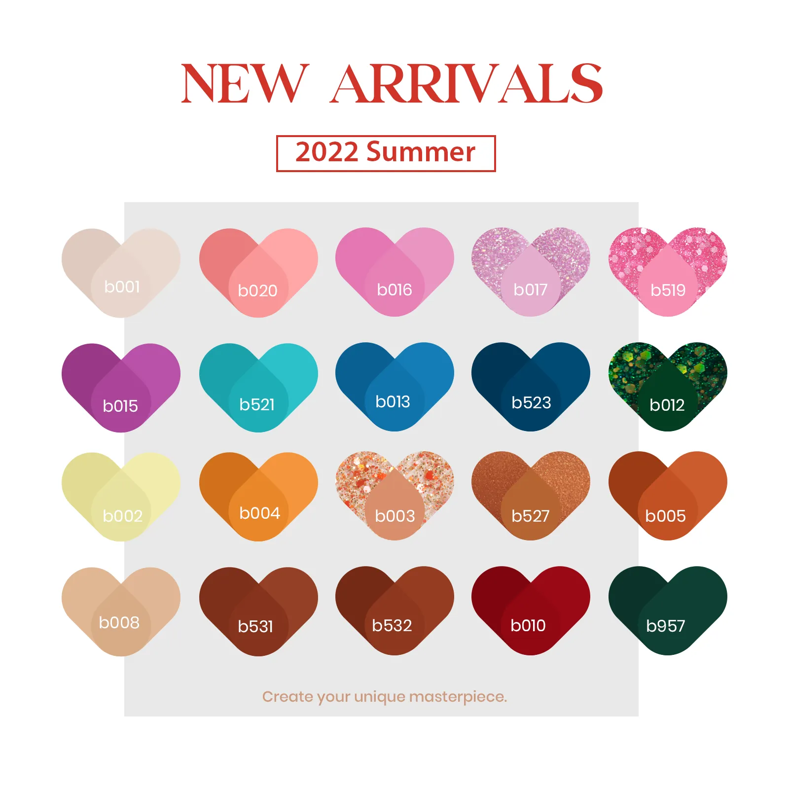 Retro Beloved - 20 Gel Colors Set with Top and Base Coat (5ml/Each)