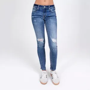 Ripped High Waist Elastic Slim Fit Jeans