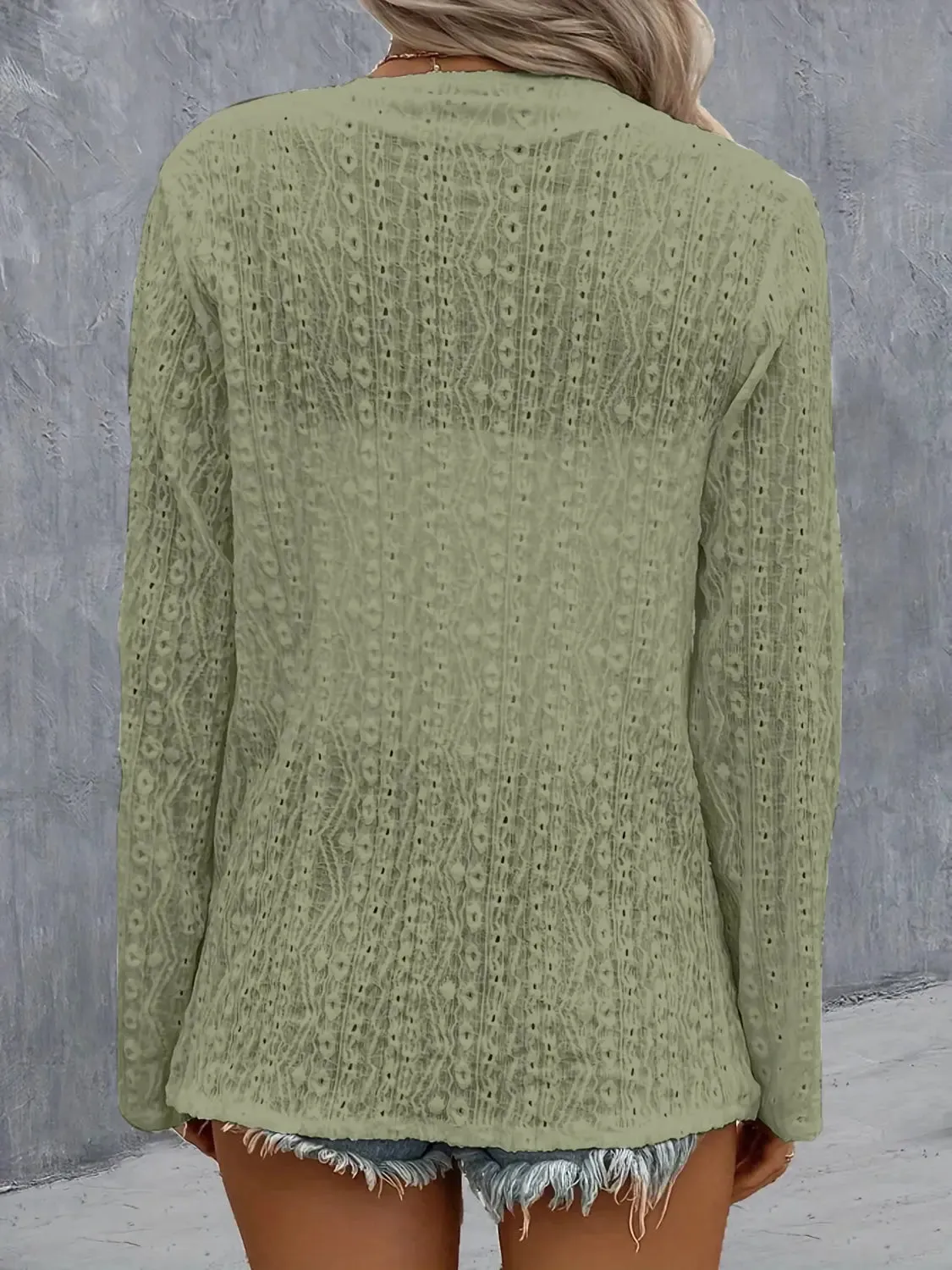 Roll-Tab Sleeve Cardigan