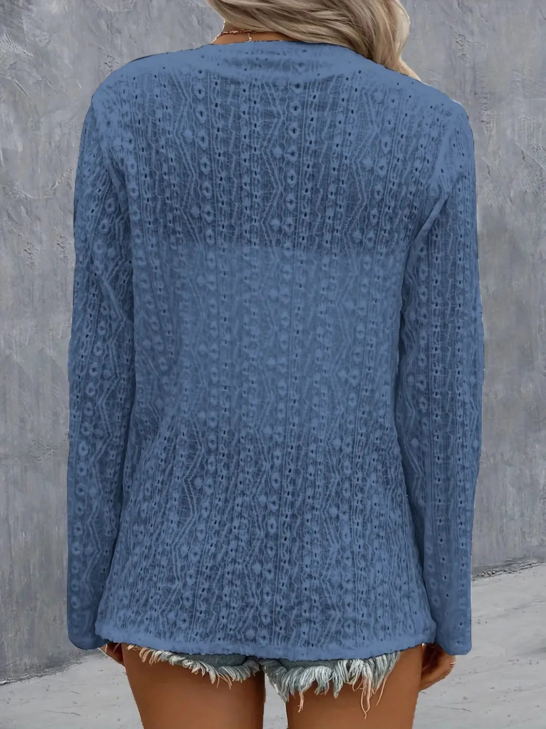 Roll-Tab Sleeve Cardigan