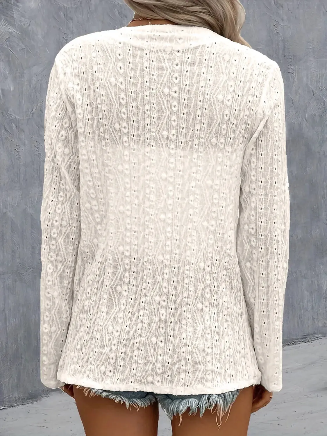 Roll-Tab Sleeve Cardigan