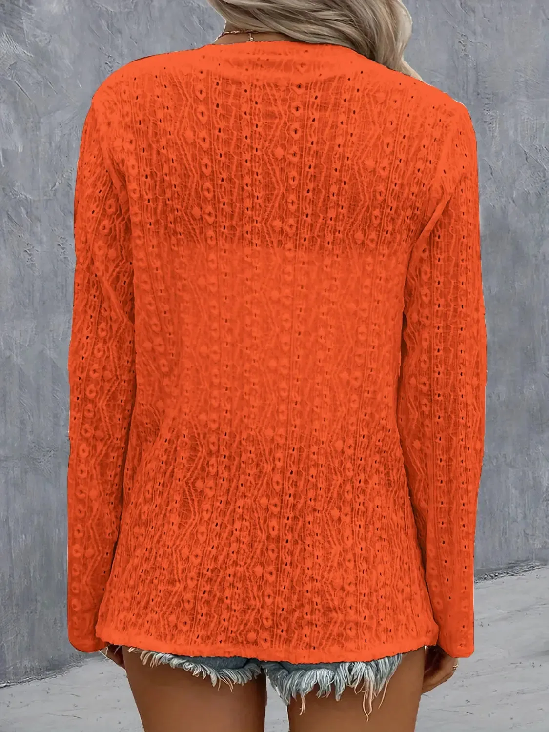 Roll-Tab Sleeve Cardigan