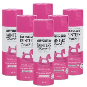 Rust-Oleum PAINTER'S TOUCH PLUS Painter’s Touch Plus Spray | GLOSS ROSE PETAL (6 CANS)