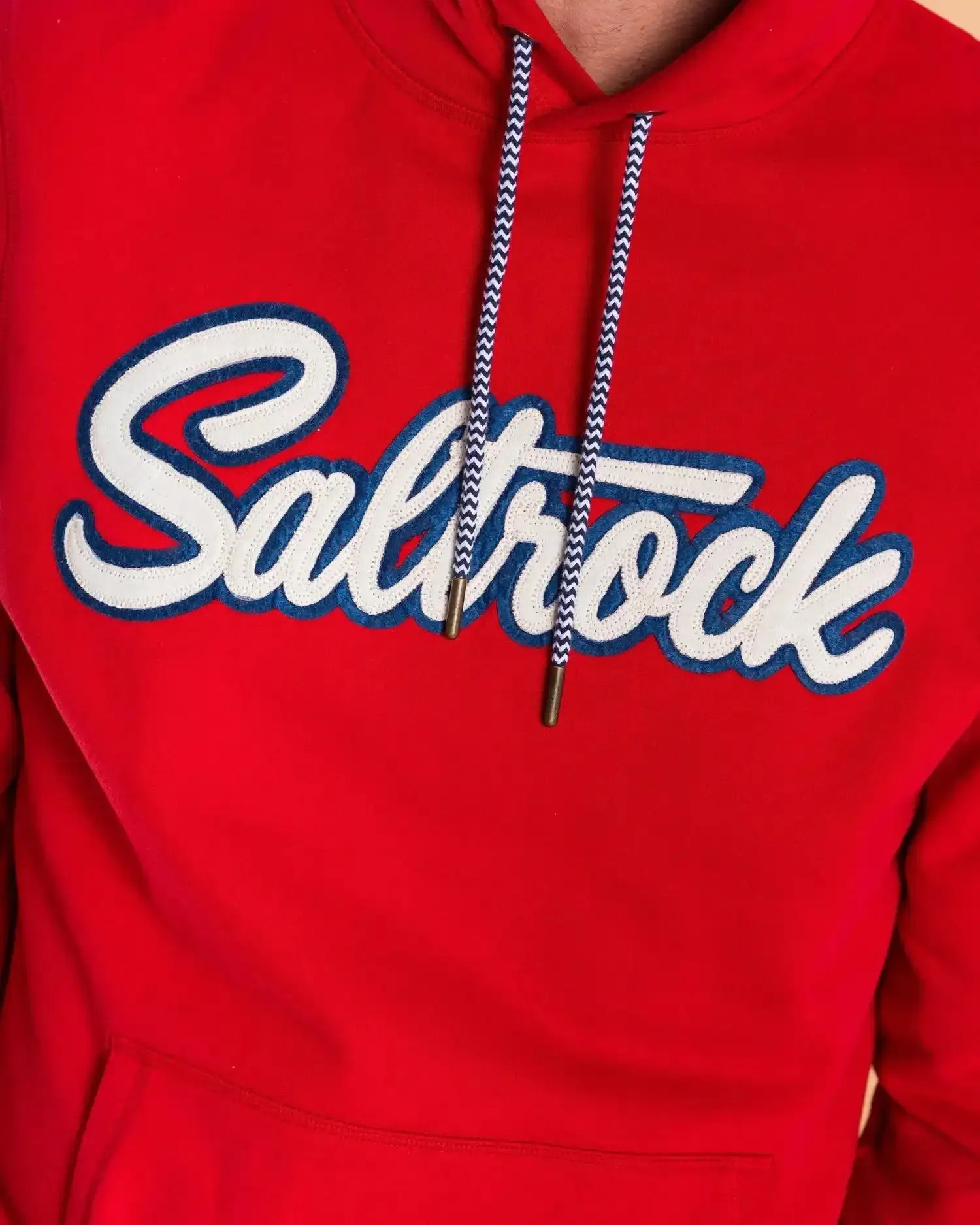 Saltrock Mens Strike Pop Hoodie Red