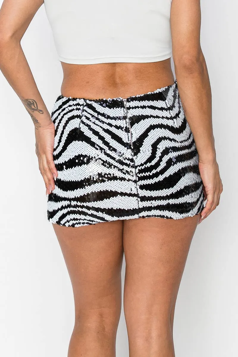 SEQUIN MINI SKIRT