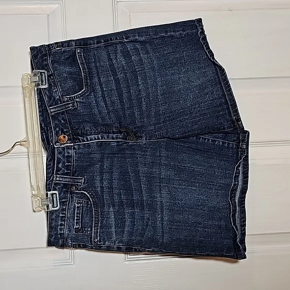 SEVEN7 JEANS WOMENS SIZE 12 LARGE XL BLUE JEAN SHORTS