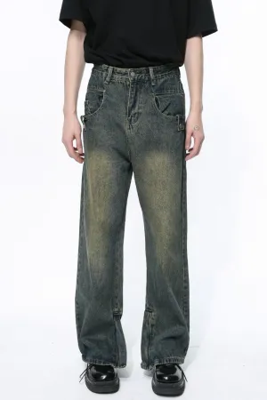 Side Slit Jeans with Pockets