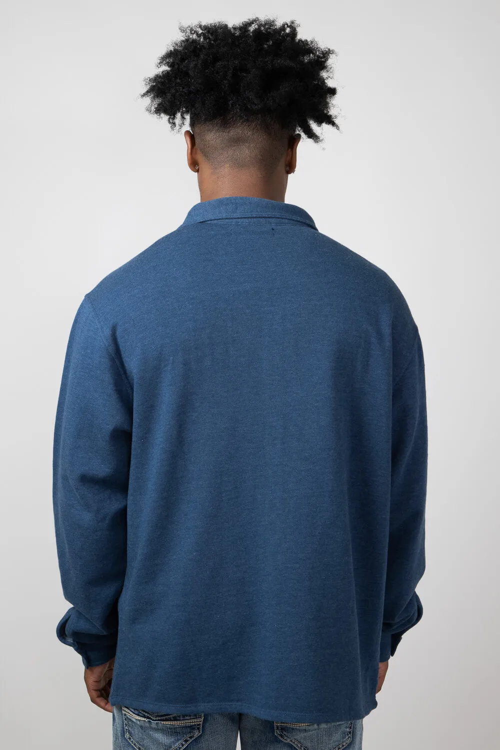 Simply Southern Shacket for Men in Denim | PP-0224-MN-SHKT-KNIT-DENIM