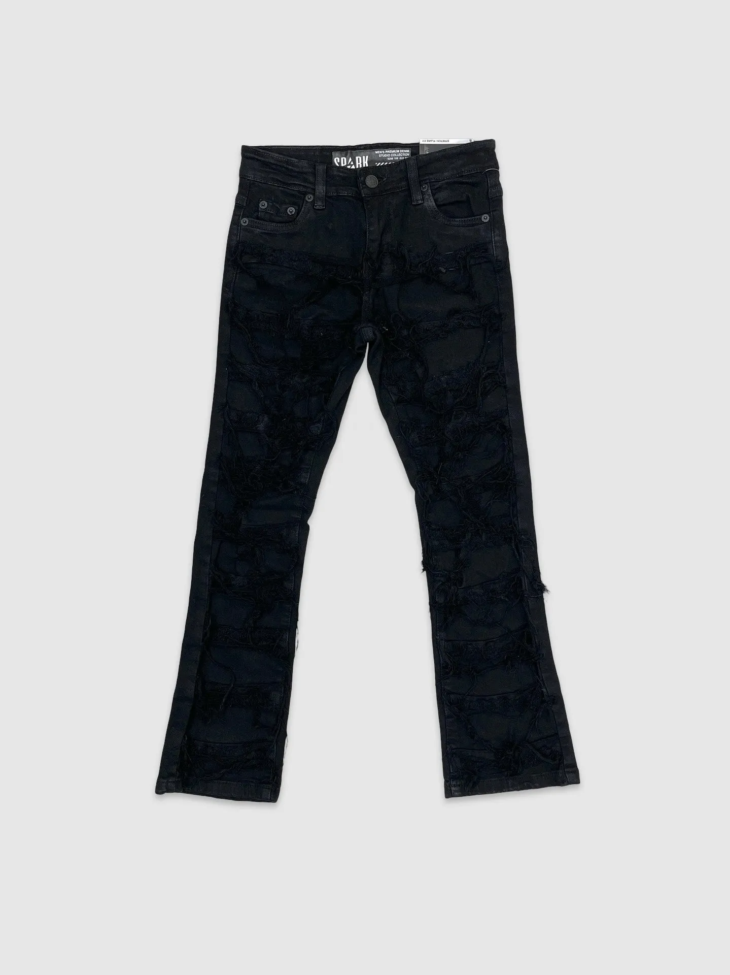 SLE-K3016-Boy's Rip & Repair Stretch Stack Jeans