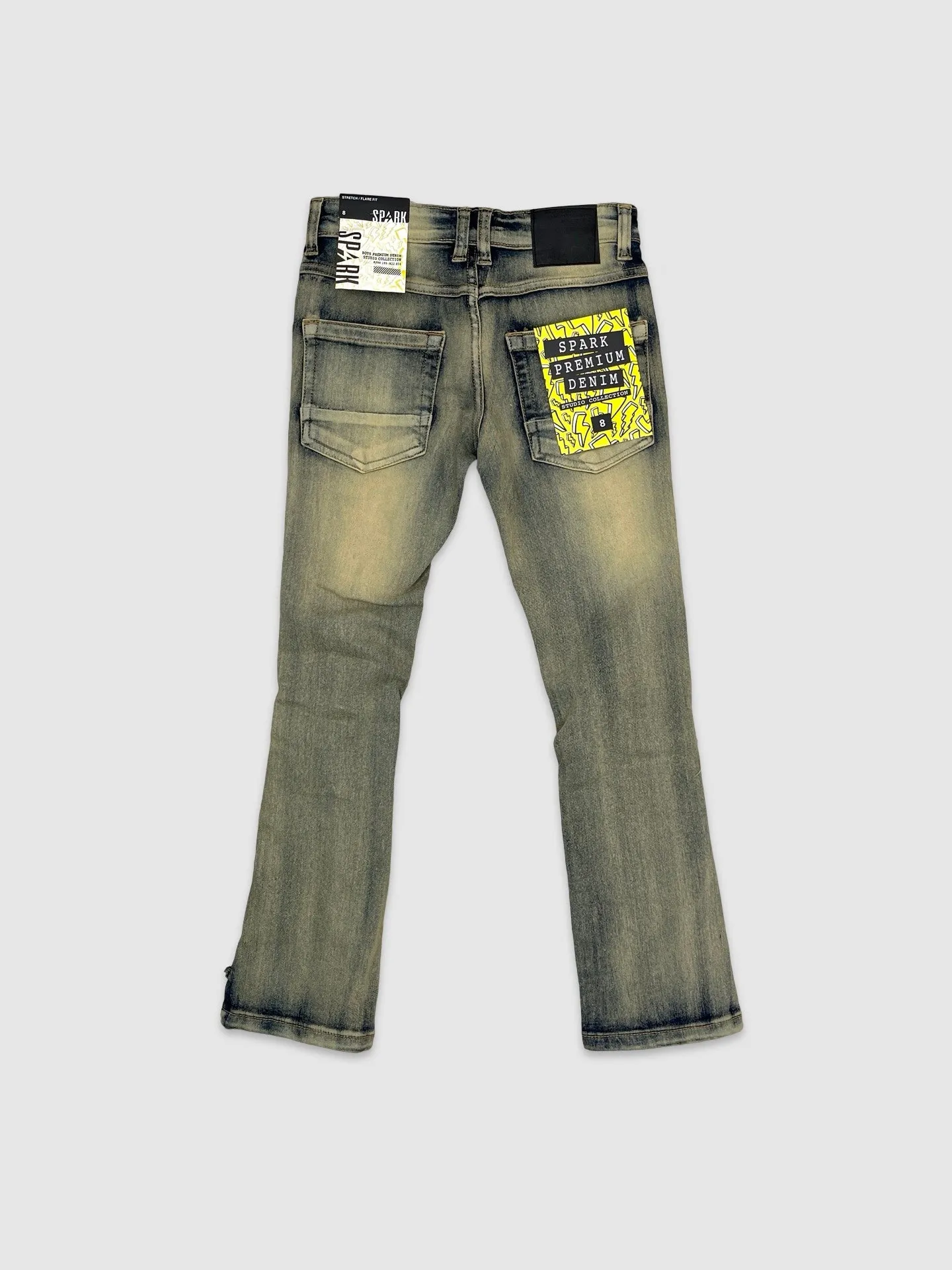 SLE-K3016-Boy's Rip & Repair Stretch Stack Jeans