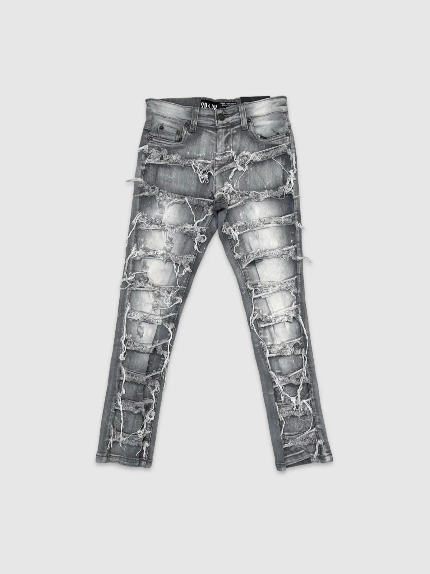 SLE-K3016-Boy's Rip & Repair Stretch Stack Jeans