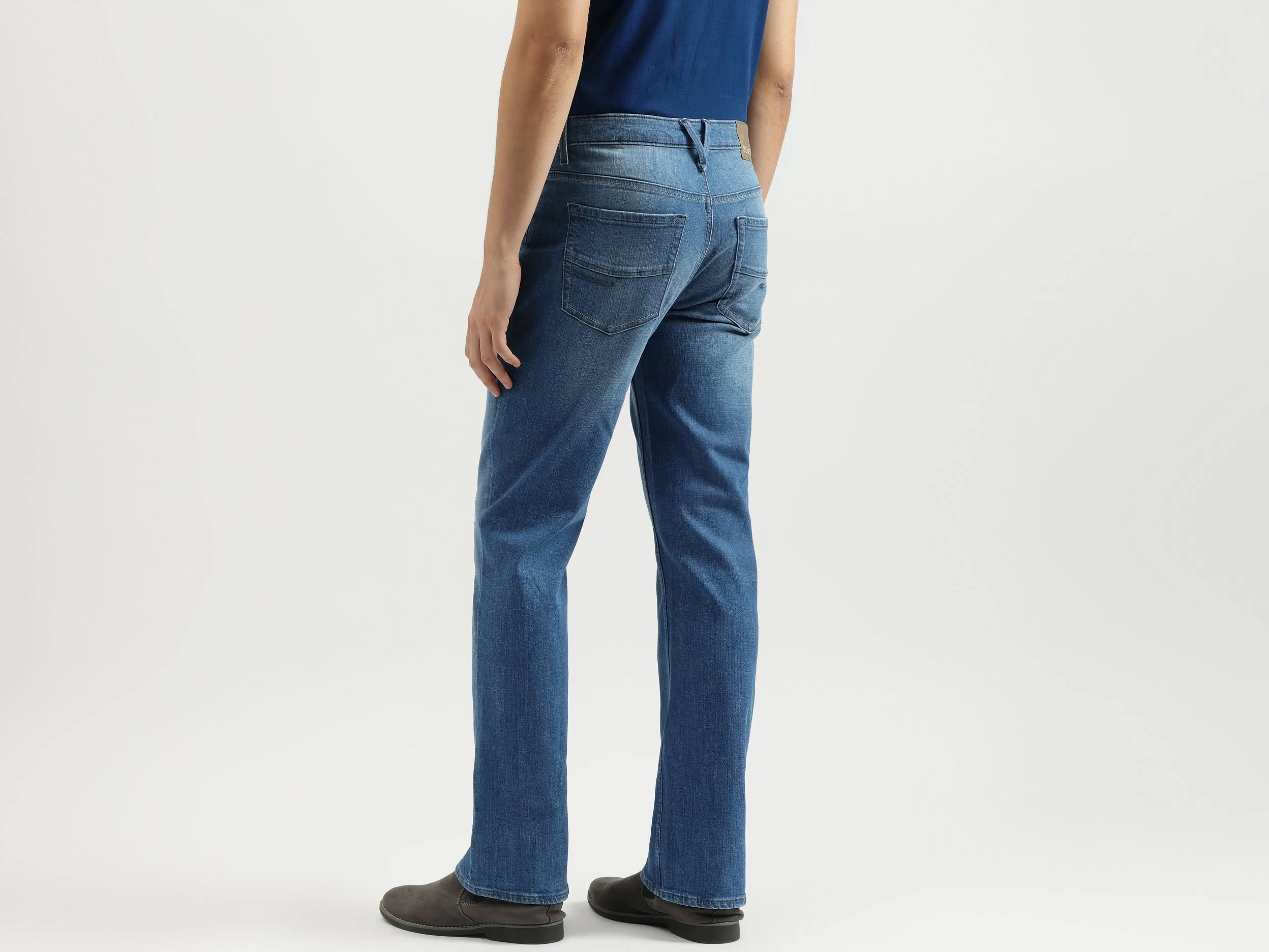 Solid Boot Leg Fit Jeans