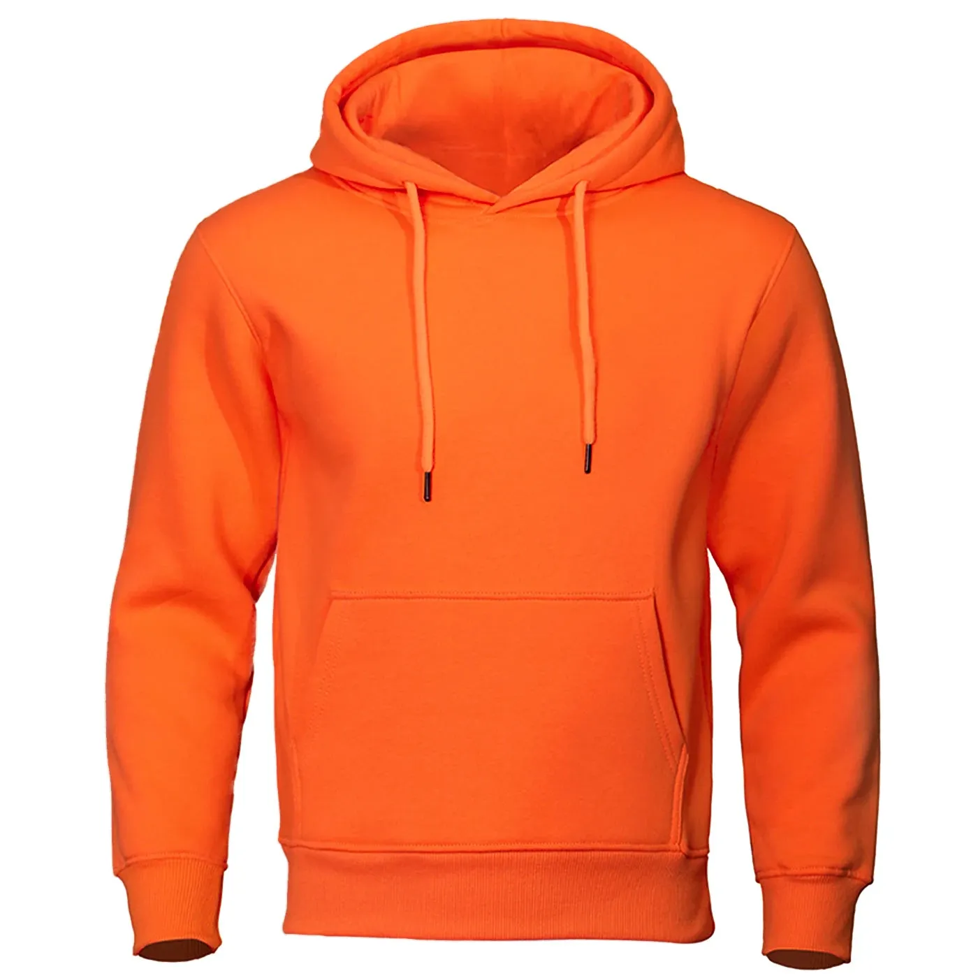 Solid Color Men's Hoodies - Fleece Warm Sweatshirt, Fashion Streetwear Casual Loose Pullovers, Brand Hoody