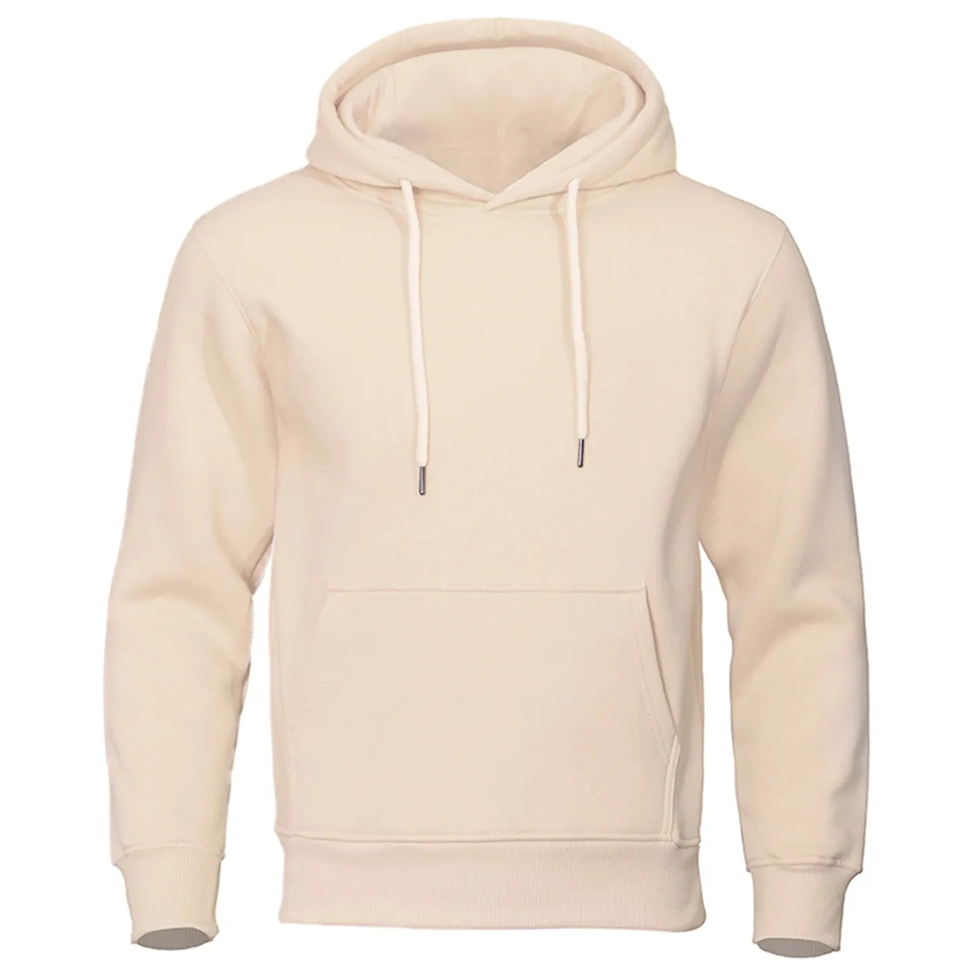 Solid Color Men's Hoodies - Fleece Warm Sweatshirt, Fashion Streetwear Casual Loose Pullovers, Brand Hoody