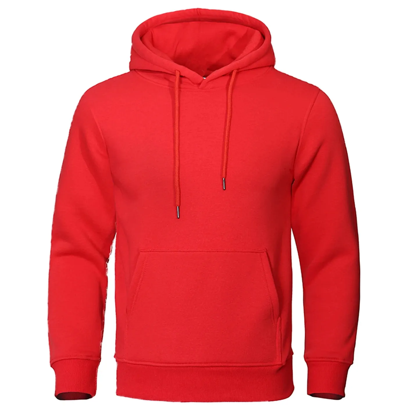 Solid Color Men's Hoodies - Fleece Warm Sweatshirt, Fashion Streetwear Casual Loose Pullovers, Brand Hoody