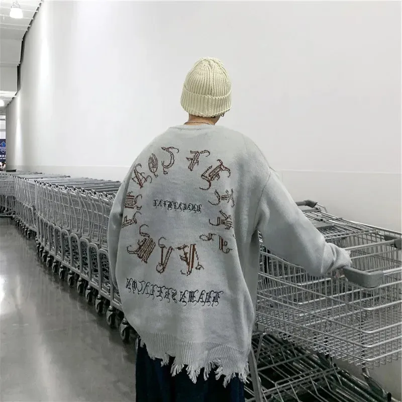 Stay Cozy and Fashionable with High Street Oversized Gothic Style Knitted Sweaters