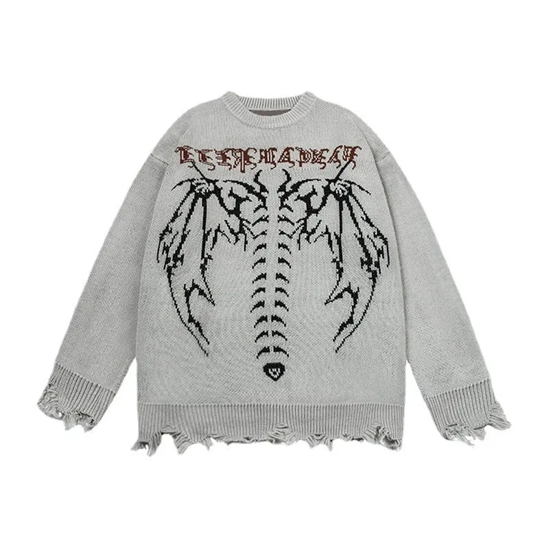 Stay Cozy and Fashionable with High Street Oversized Gothic Style Knitted Sweaters