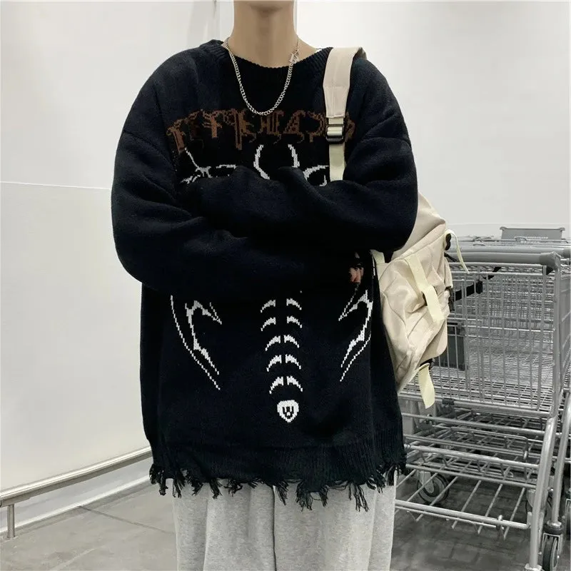 Stay Cozy and Fashionable with High Street Oversized Gothic Style Knitted Sweaters