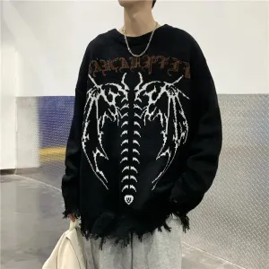 Stay Cozy and Fashionable with High Street Oversized Gothic Style Knitted Sweaters