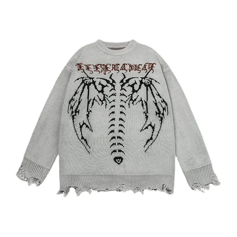 Stay Cozy and Fashionable with High Street Oversized Gothic Style Knitted Sweaters