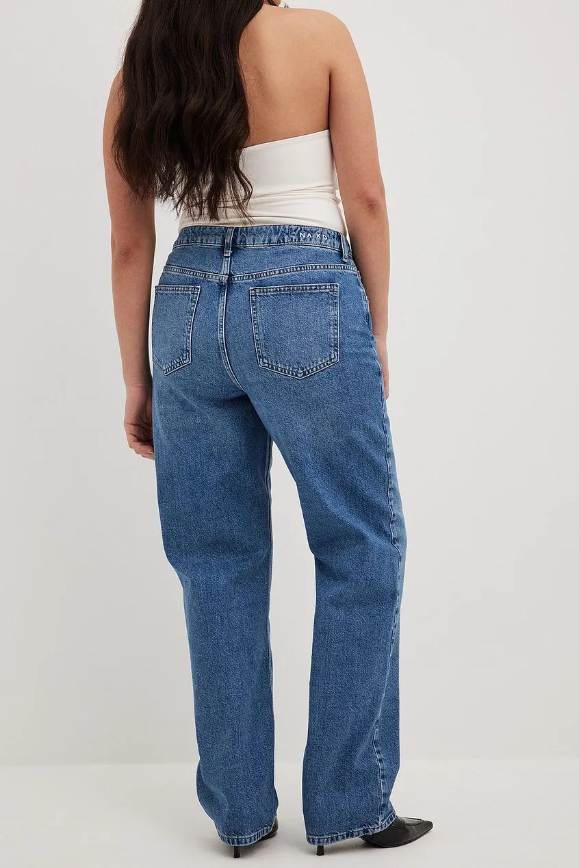 Straight High Waist Jeans For Womens