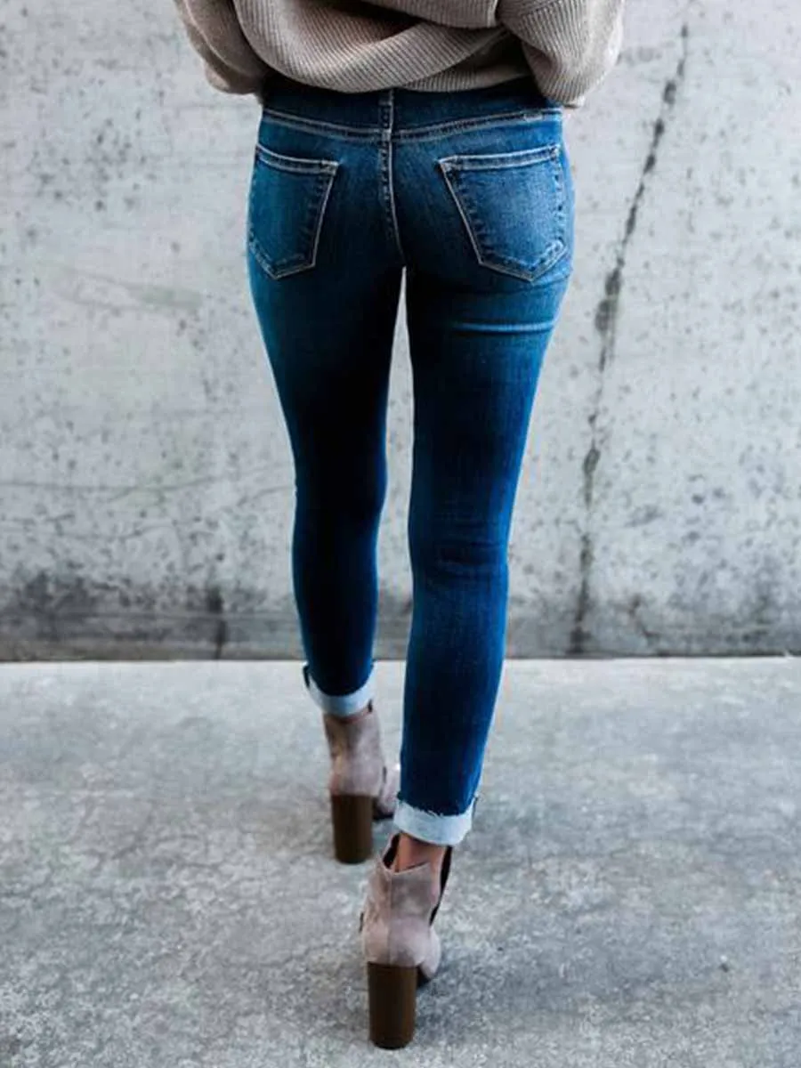 Stunncal Stretch Slim Ripped Jeans
