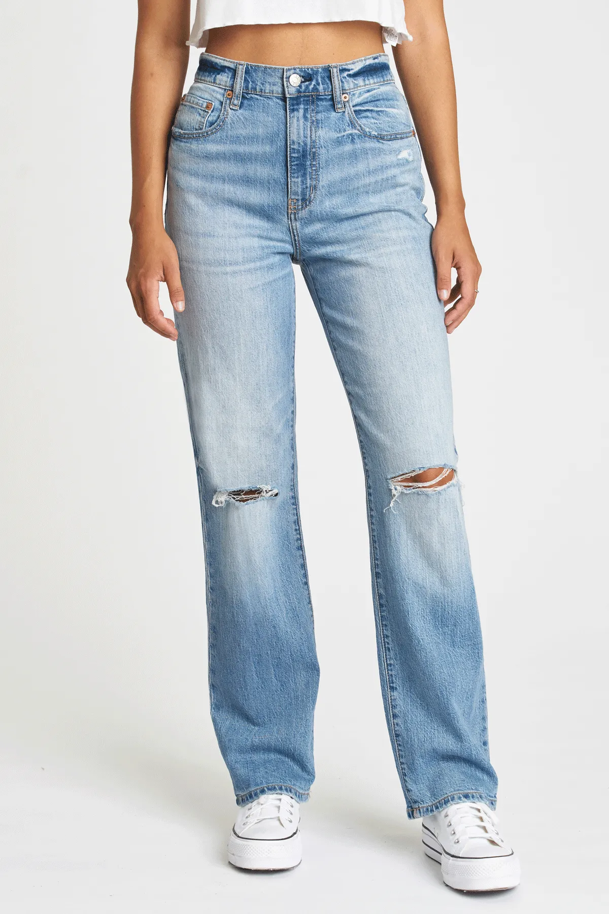 SUNDAZE HIGH RISE VINTAGE STRAIGHT - FOOLS GOLD