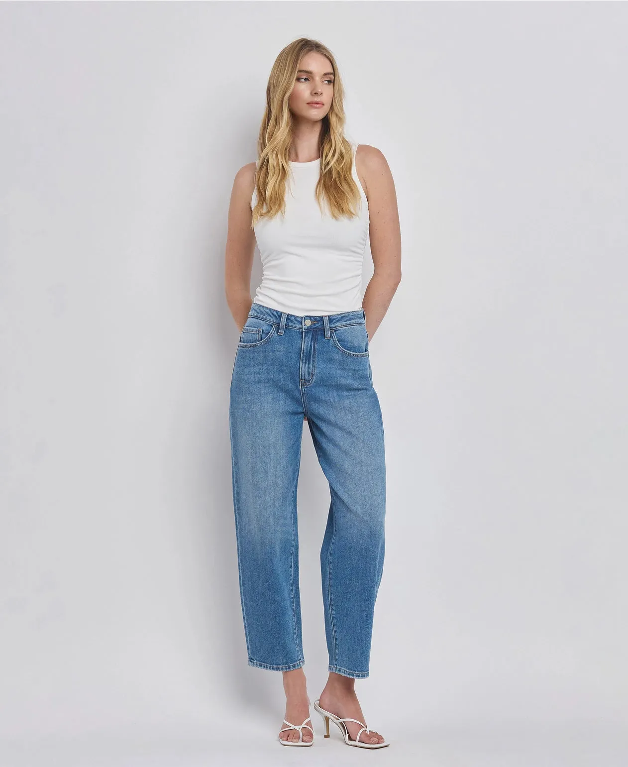 Super High Rise Barrel Leg Jeans