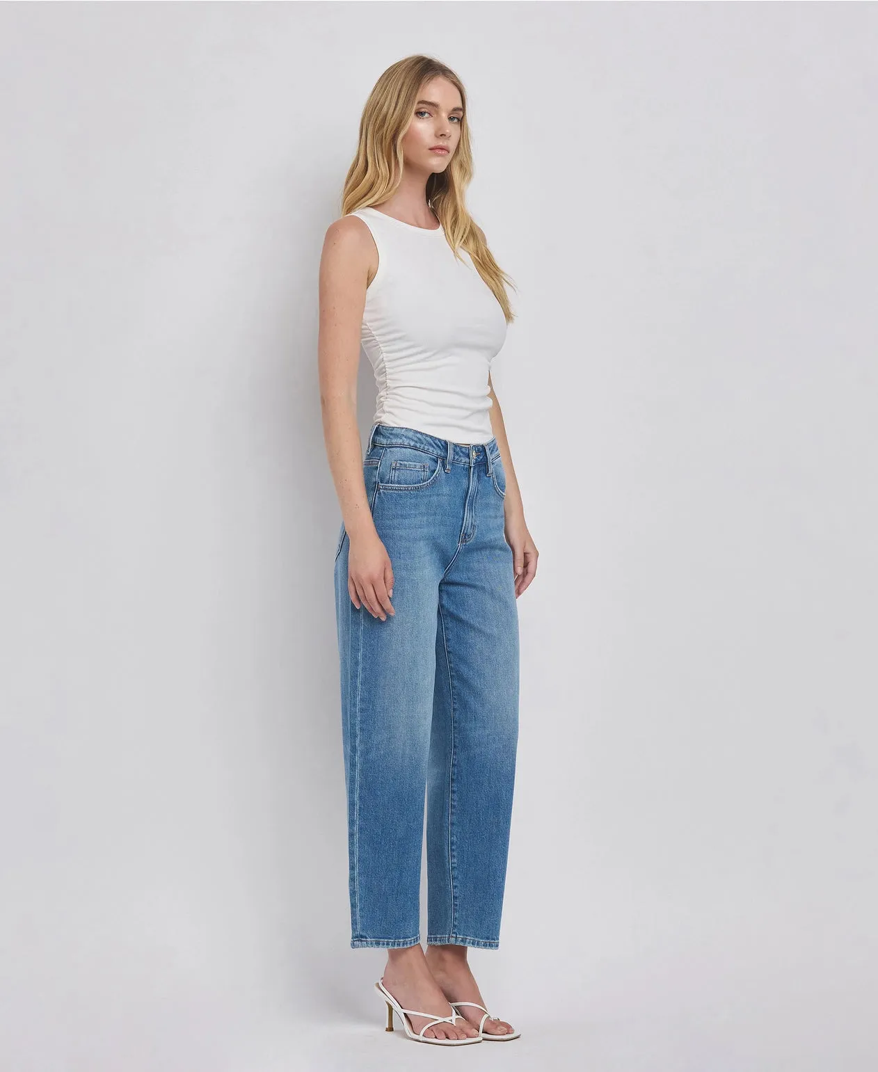 Super High Rise Barrel Leg Jeans