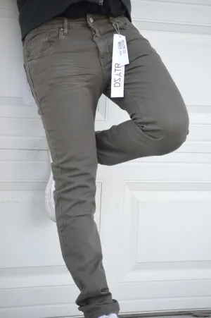 SUPER STRETCH DENIM - SLIM FIT - BROWN (DZTR-294)
