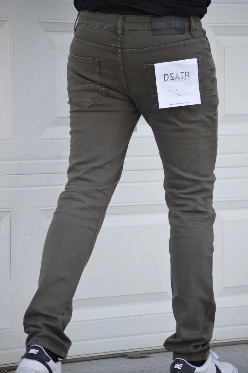 SUPER STRETCH DENIM - SLIM FIT - BROWN (DZTR-294)