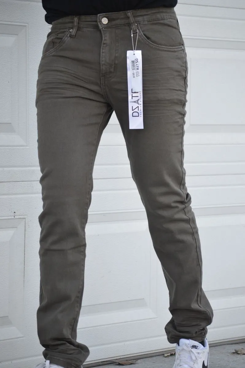 SUPER STRETCH DENIM - SLIM FIT - BROWN (DZTR-294)