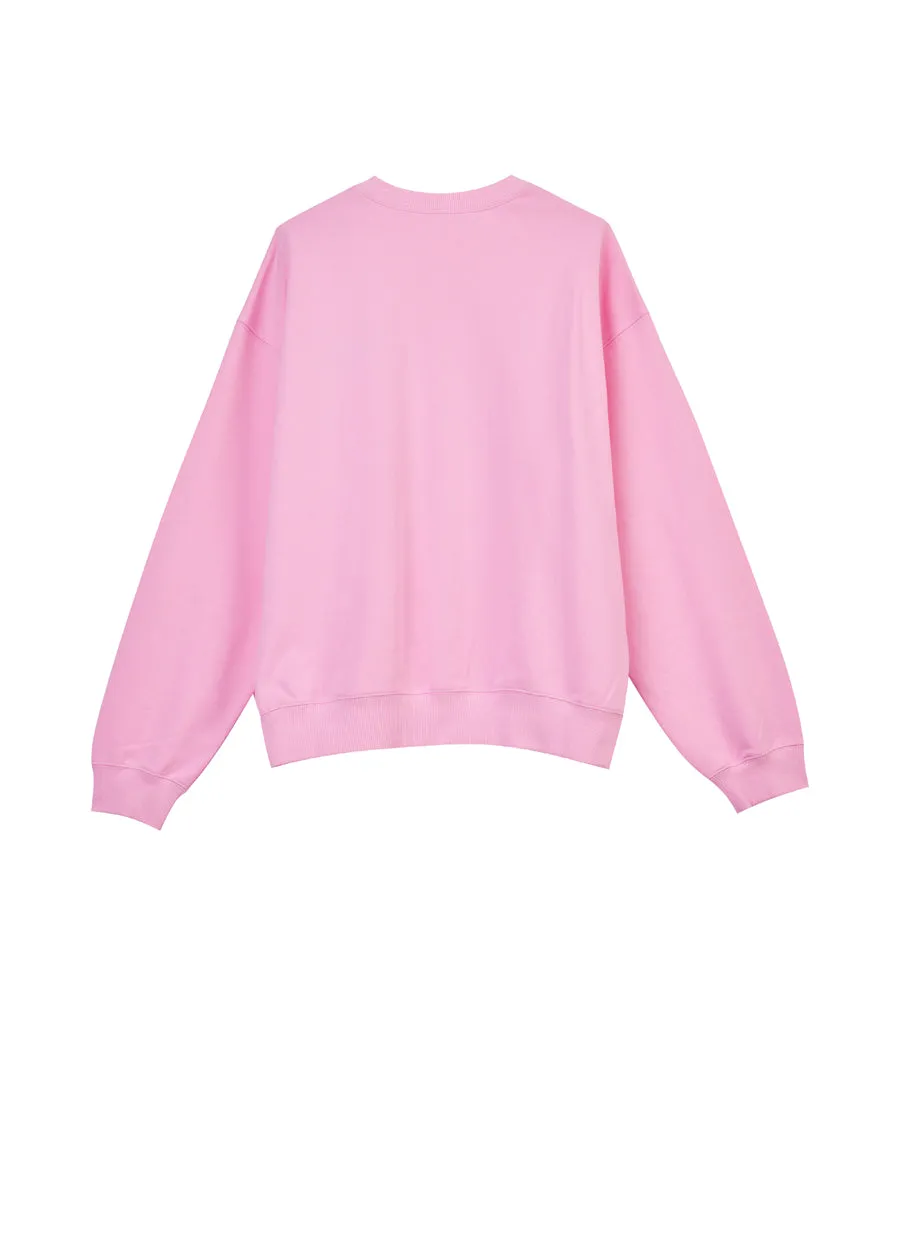 Sweatshirt / JNBY Windblown Rabbit Pattern Loose Fit Round Neck Long Sleeve Sweatshirt