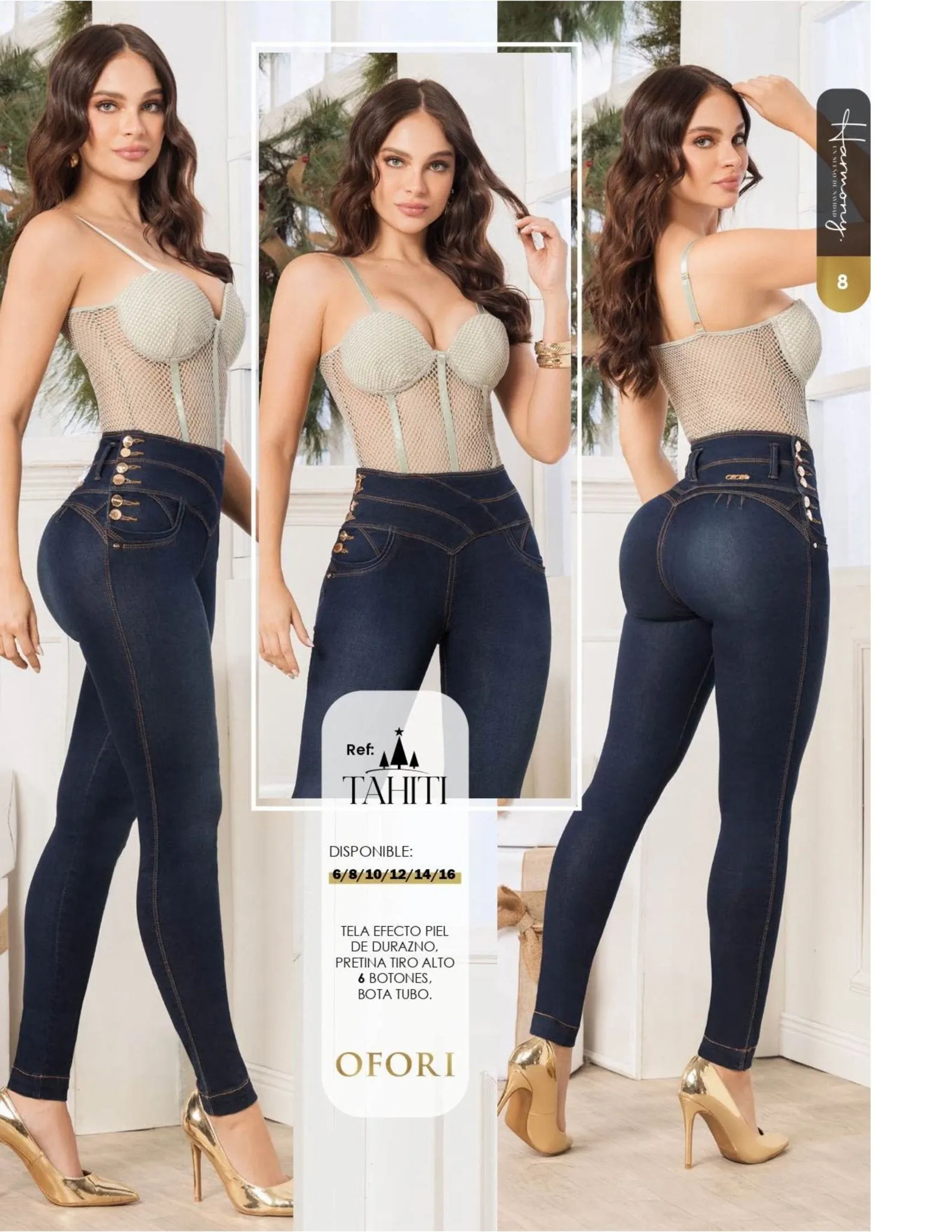 TAHITI 100% Authentic Colombian Push Up Jeans