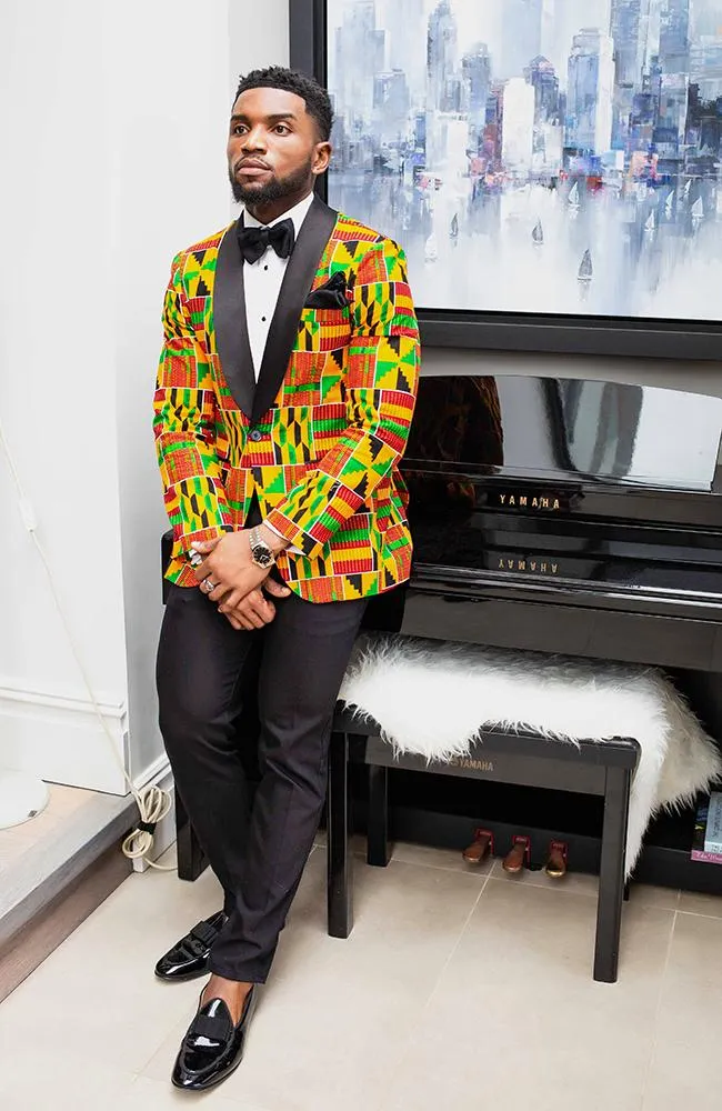 Tailored Fit Shawl Collar | African Print Blazer - KENDRICK