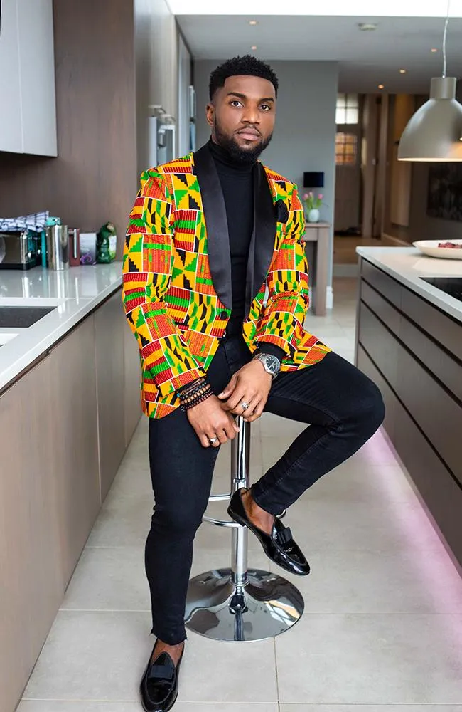 Tailored Fit Shawl Collar | African Print Blazer - KENDRICK