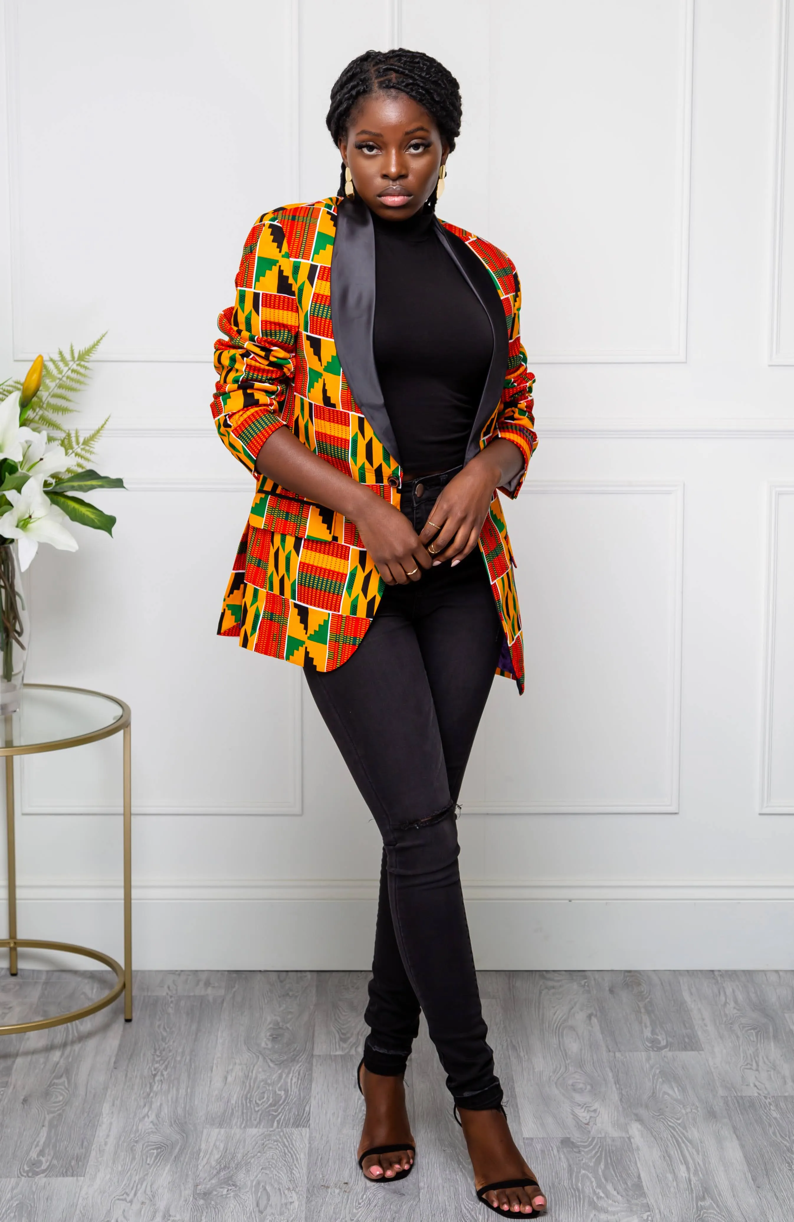 Tailored Fit Shawl Collar | Unisex African Print Blazer - KENYA